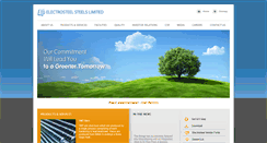 Desktop Screenshot of electrosteelsteels.com